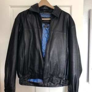 Men's Leather Bomber Jacket